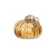 preview thumbnail 5 of 26, Glitzhome Amber Crackle Handblown Decorative Glass Pumpkins