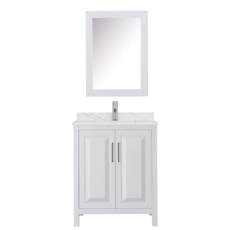 Wyndham Collection WCV252530S-QTZ-UNSMED Daria 30" Free Standing