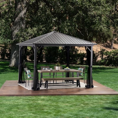 Pablo 10-foot Square Hardtop Aluminum Gazebo by Christopher Knight Home