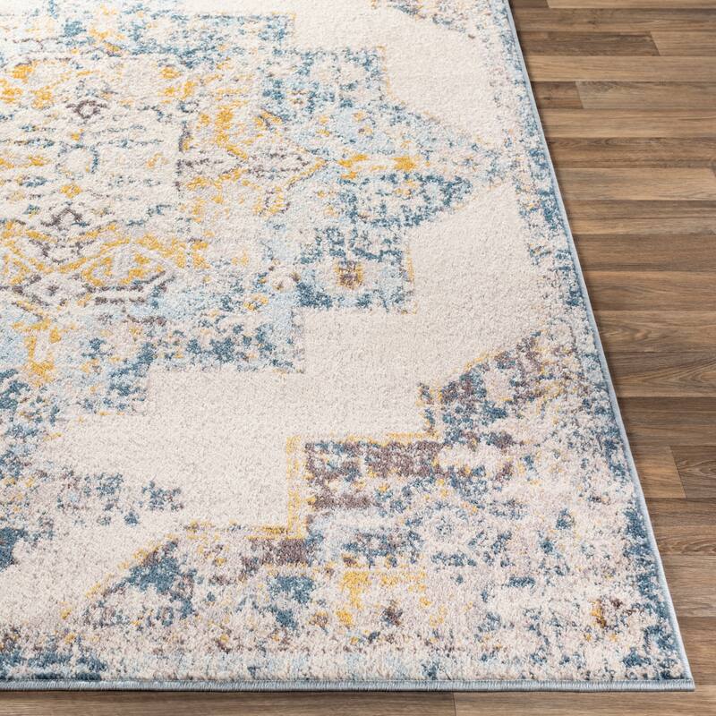 Livabliss Irma Distressed Traditional Medallion Area Rug