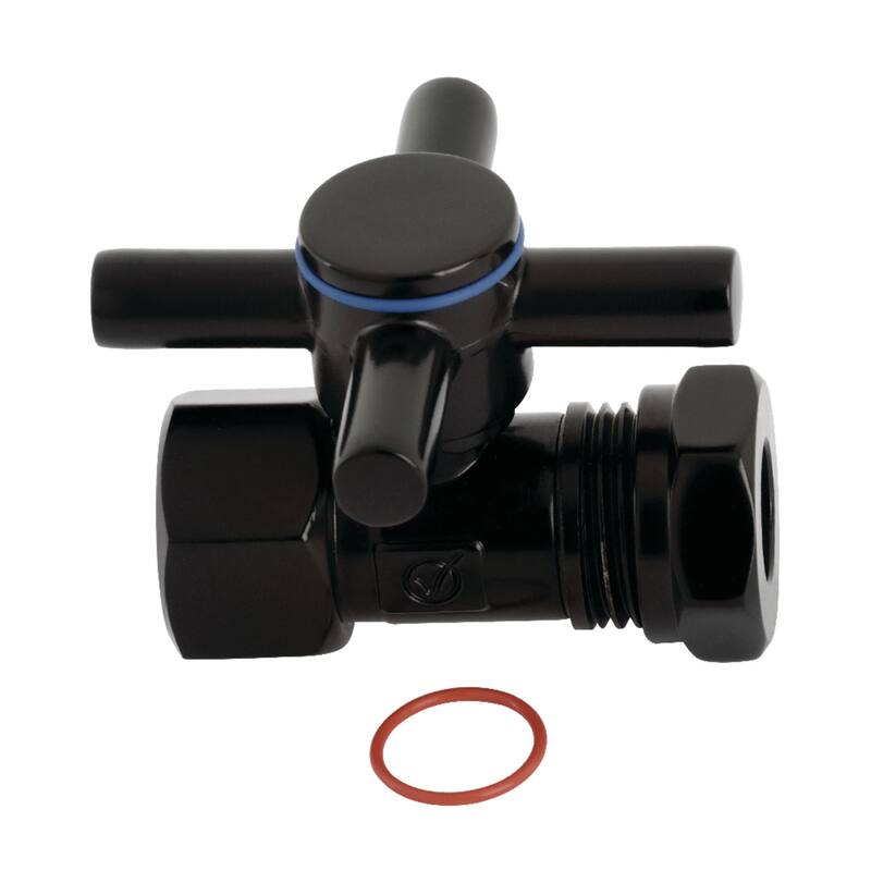 Kingston Brass Concord 1/2" IPS x 1/2" or 7/16" Slip Joint Straight Valve - Matte Black