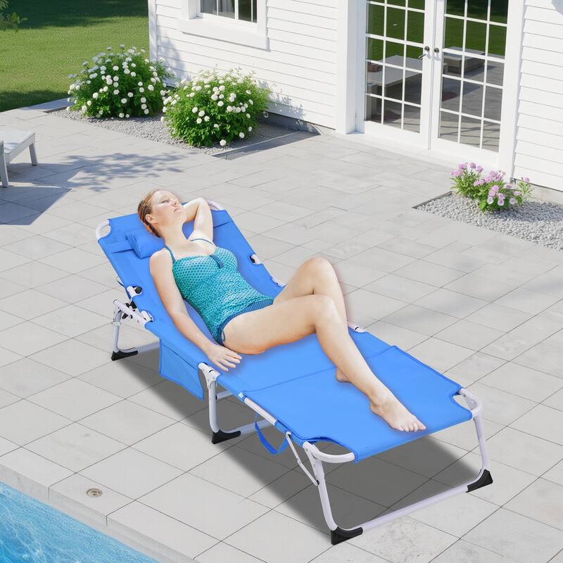 3-in-1 Heavy Duty Tanning Chair with Face Hole