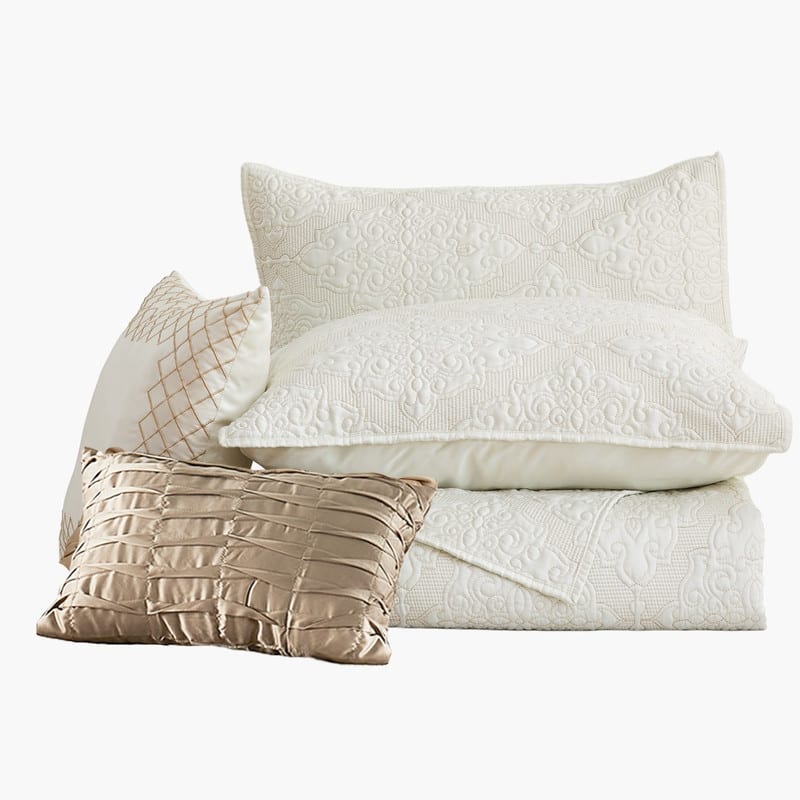 Wonderful Satin Quilt Set Cooling 5-Piece Bedding Set for Summer