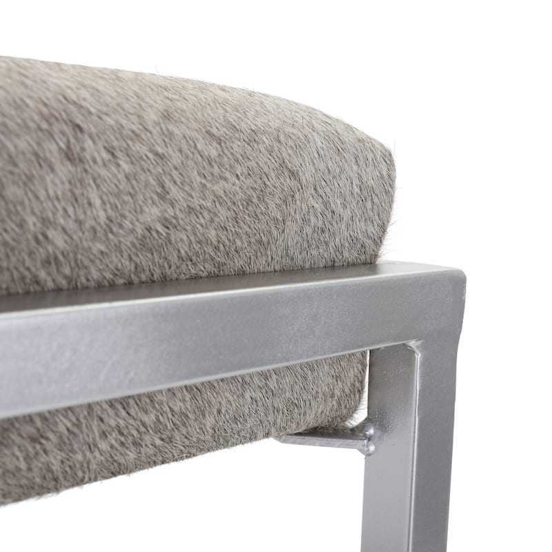 Hampton Cowhide Square Stool