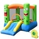 preview thumbnail 1 of 10, Costway Kids Playing Inflatable Bounce House Jumping Castle Game Fun - 110''x83''x67'' Green/Blue - Kids - 110''x83''x67''