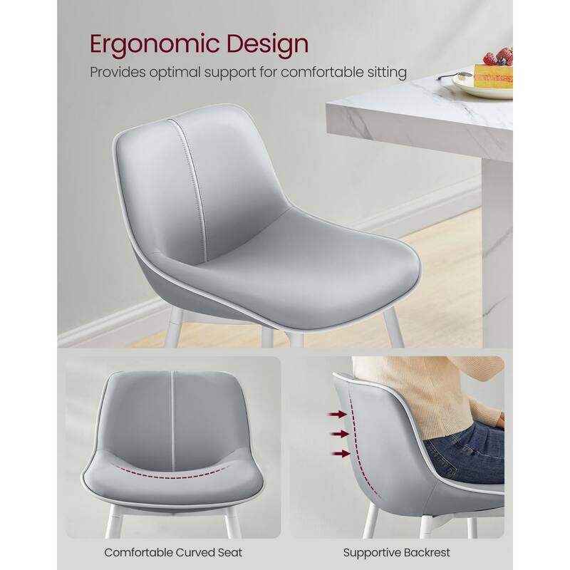 Contemporary Set of 2 Bar Stools - Stylish Seating Solution for Home