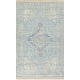preview thumbnail 5 of 16, Livabliss Zainab Distressed Medallion Handmade Cotton Area Rug 6' x 9' - Sky Blue