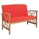 preview thumbnail 54 of 103, SAFAVIEH Outdoor Fontana 4-piece Acacia Wood Patio Conversation Set