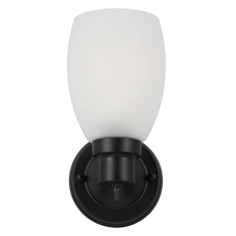 Lydia Matte Black Dimmable 1-Light Wall Sconce - Matte Black