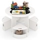 preview thumbnail 10 of 8, Gymax 5-PC Kids Table & Chair Set w/Writable Blackboard&Storage Stools