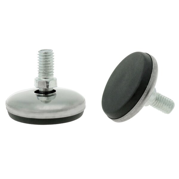 M8 x 12 x 37mm Leveling Feet Adjustable Leveler Floor Protector for House Furniture Desk Sofa Chair Leg 2pcs