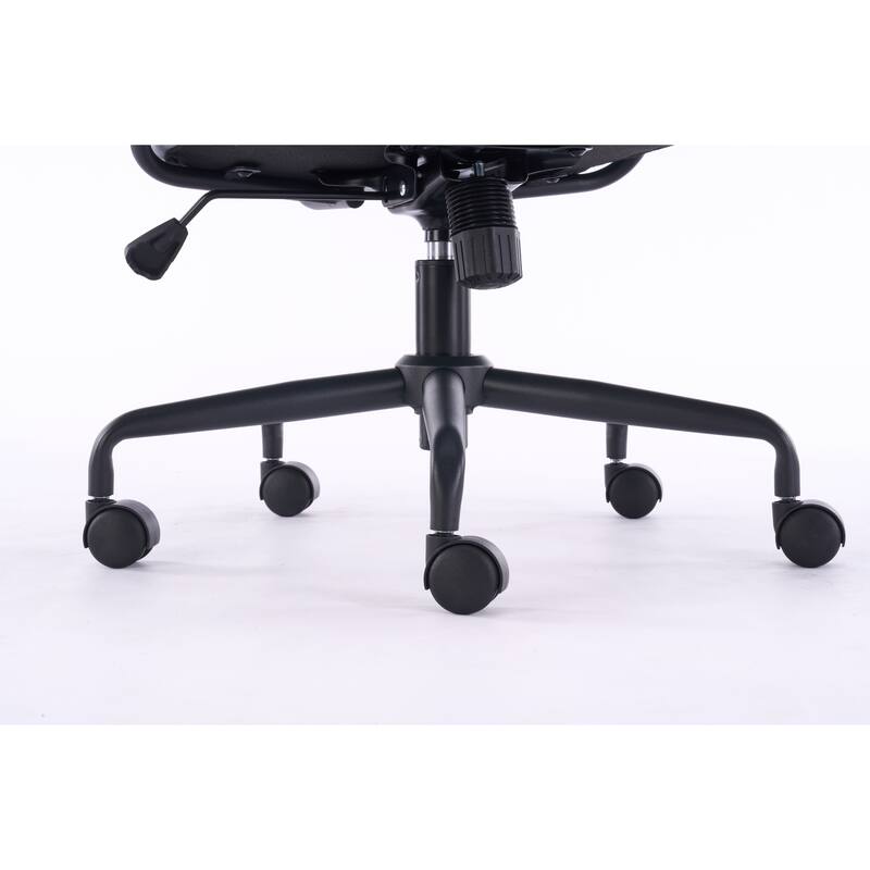 Ergonomic Leather Office Chair with 360°Swivel, Adjustable Height, Reclining Backrest & Breathable Seat