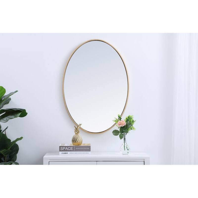 Carson Carrington Labbemala Metal Frame Oval Mirror