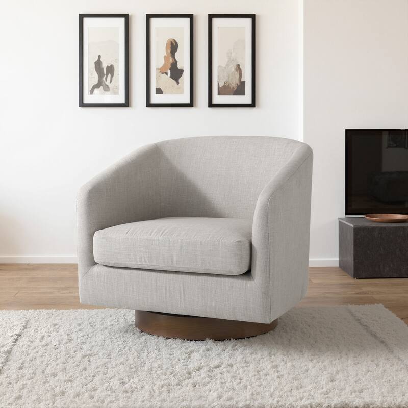 Modern 360°Swivel Barrel Chair