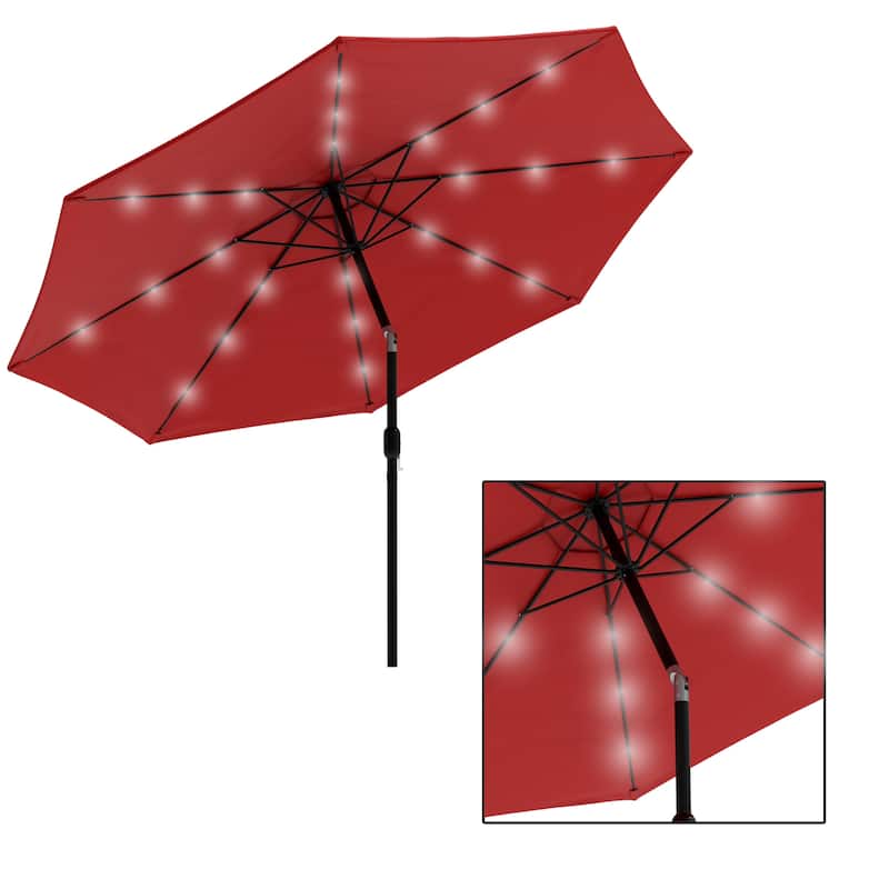Boynton 10-foot Patio Umbrella with Solar Powered LED Lights by Havenside Home