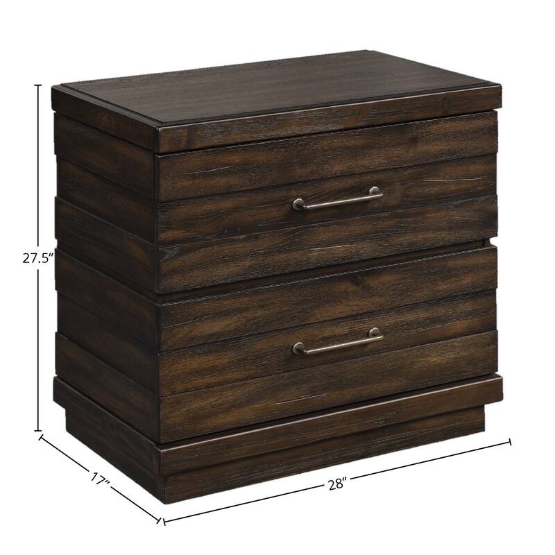 Industrial Farmhouse Nightstand with Cedar Lined Drawer and Custom Hardware