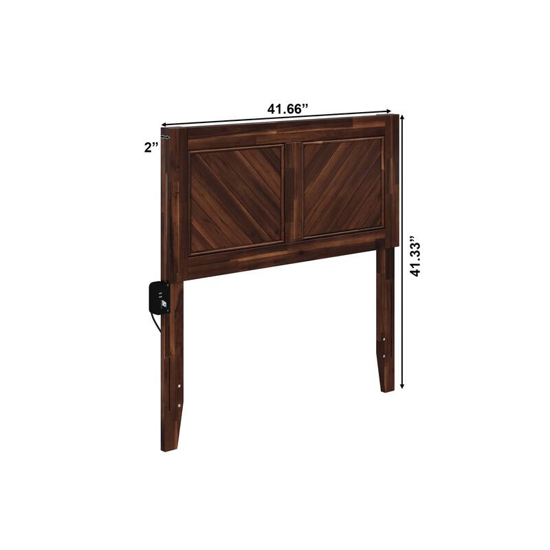 AFI Canyon Wood Headboard with Attachable Charger