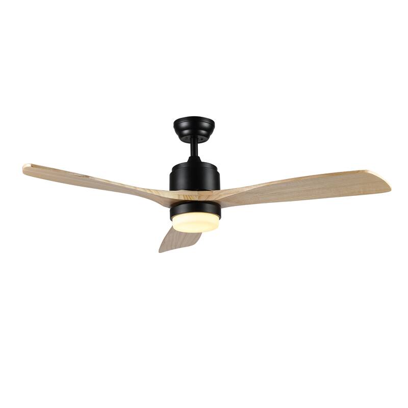 SAFAVIEH Lighting Vencin Coffee 3-speed LED Ceiling Fan with Remote - 52" W x 52" L x 14.75"-19.75" H
