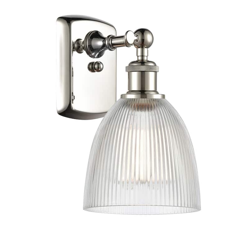 Innovations Lighting Castile 11" Tall Bathroom Sconce - Polished Nickel / Clear