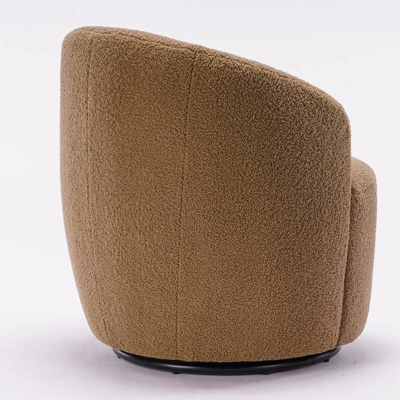Teddy Fabric Swivel Accent Armchair Barrel Chair