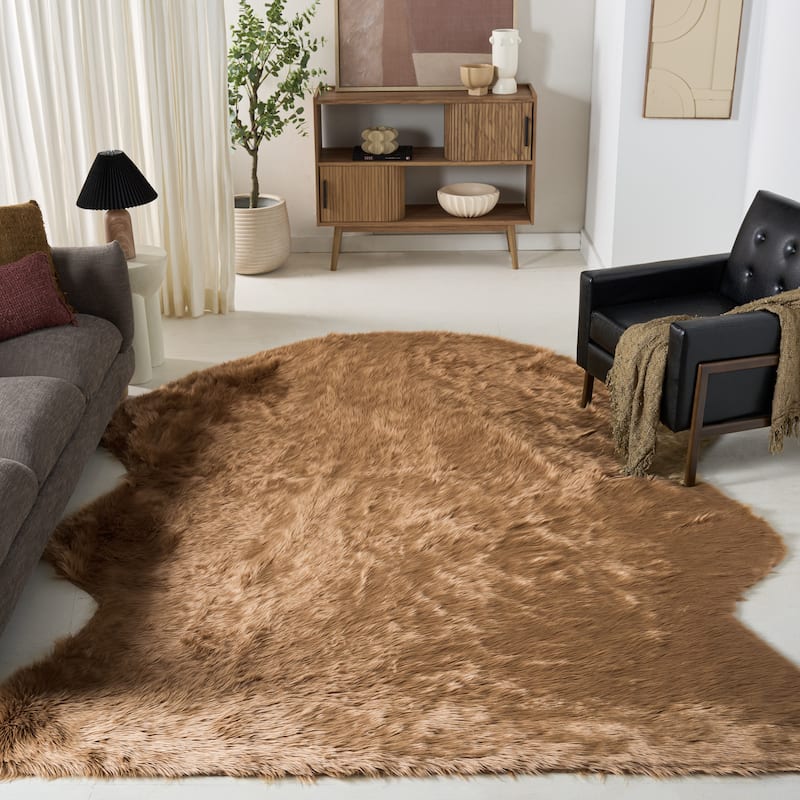 SAFAVIEH, Faux Sheep Idith Shona 2.4-inch Thick Rug