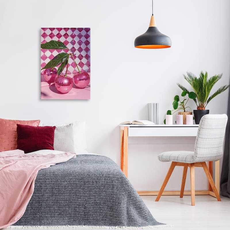 Stupell Groovy Cherry Disco Balls Canvas Wall Art Design By LSR Design Studio