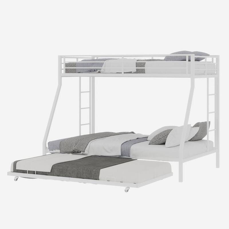 High-Stability Square Tube Bunk Bed Modern Minimalist Look
