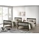 preview thumbnail 4 of 44, Clayfell Ames Twin Over Twin Solid Wood Bunk Bed Frame, Convertible, Sturdy Guardrails, Easy Assembly
