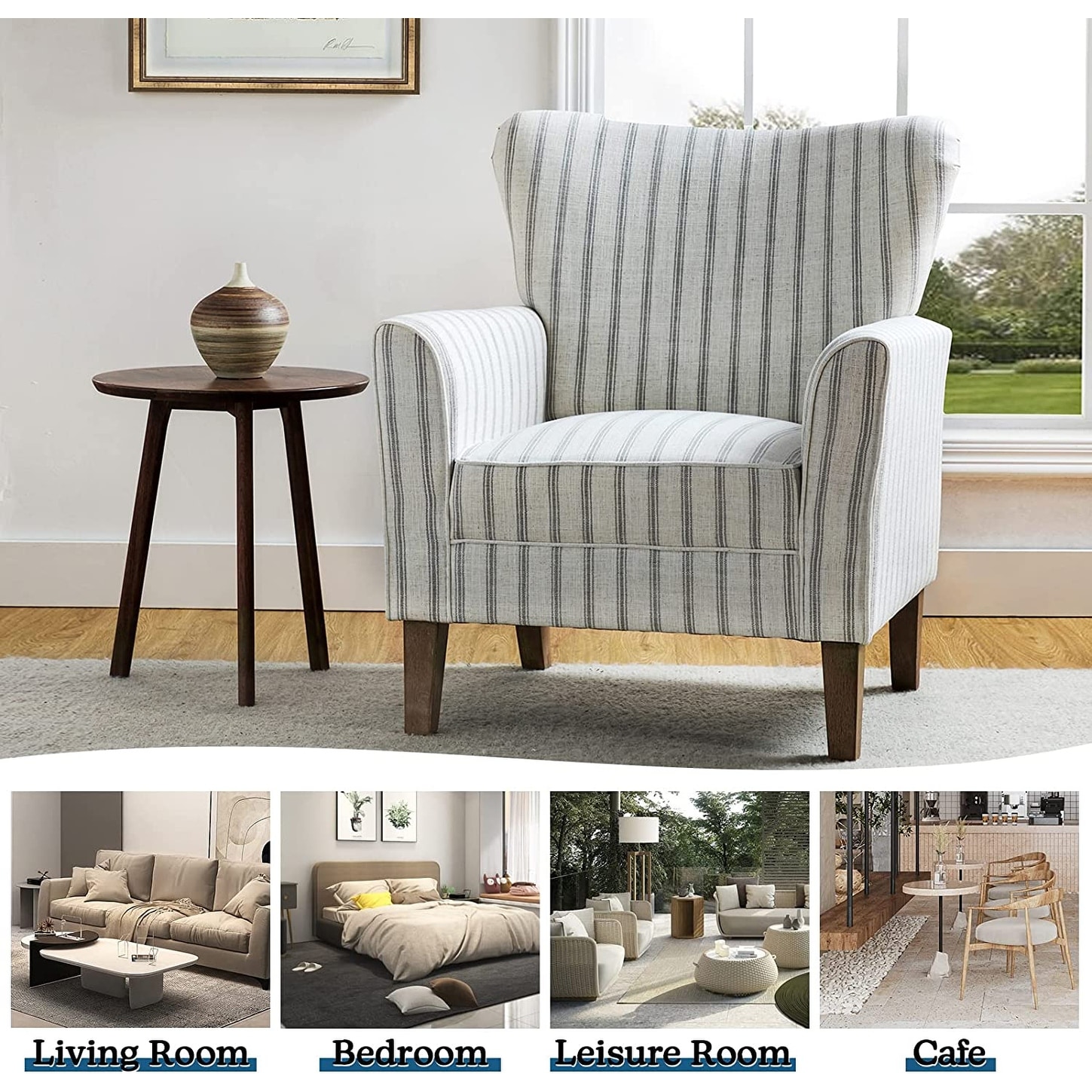 Farmhouse best sale wingback chair