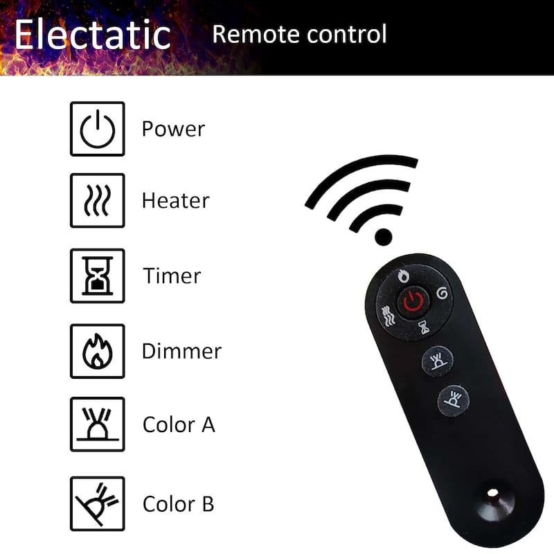 Entertainment Center with Fireplace Option:2 Flame Modes1500W 68.9"W
