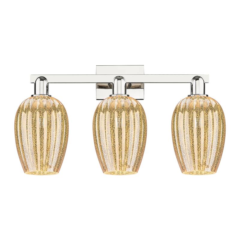 Innovations Lighting Downtown Urban - Preston - 3 Light 26" Flute Shade Bath Vanity Light