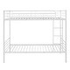 preview thumbnail 20 of 23, Twin Over Twin Bunk Bed with Ladder, Metal Bed with Full-Length Guardrail, Kid's Bed for Small Space, Bedroom, Silver