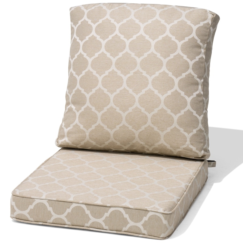 22 x 21 in Patio Premium fabric Outdoor Seat Cushions Set (Seat & Back)