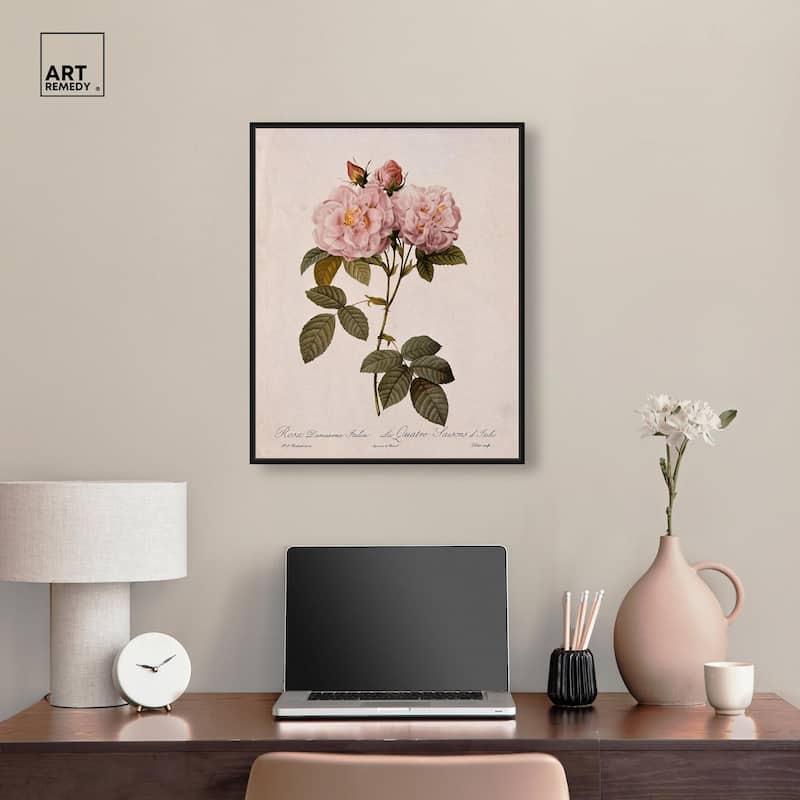 Damask Rose Canvas by Art Remedy
