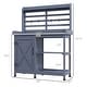 preview thumbnail 12 of 16, Outsunny Wooden Potting Bench, Outdoor Potting Table with Storage Cabinet, Storage Shelves, Aluminum Table Top