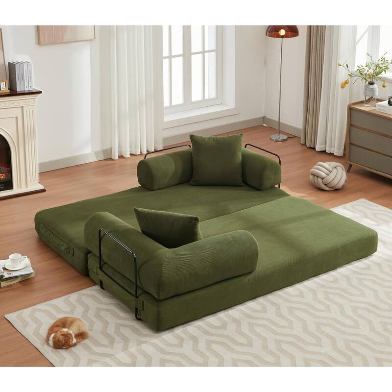 Folding Convertible Sleeper Sofa Bed with Modular Design for Living Room or Guest Room