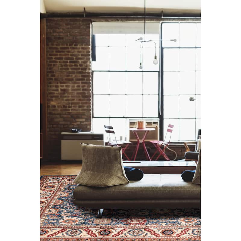 ECARPETGALLERY Hand-knotted Aryana Dark Blue Wool Rug - 9'2 x 12'0