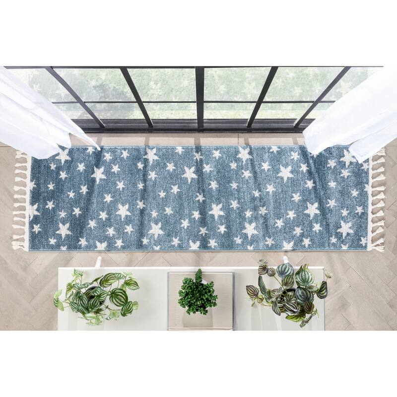 Well Woven Kennedy Stars Plush Area Rug
