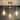 Blobfish Modern Gold 3-Light Chandelier Glass Wheel Semi-Flush Mount for Dining Room - D19.3"* H14.4"