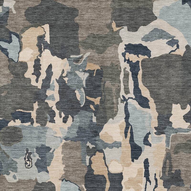 HomeRoots Abstract Transitional Rectangle Outdoor Rug