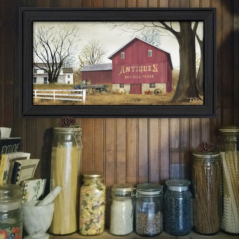 TrendyDecor4U Traditional "Antique Barn" Framed Print Wall Art by Billy Jacobs