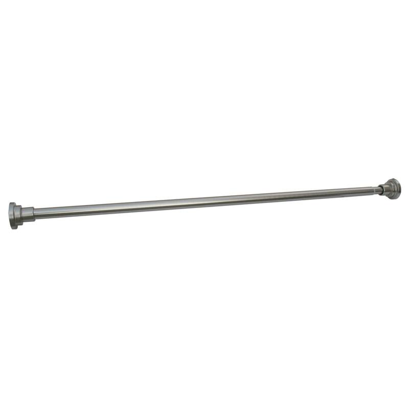 Design House Satin Nickel Classic Adjustable 42 to 72-inch Bathroom Shower Rod - Satin Nickel