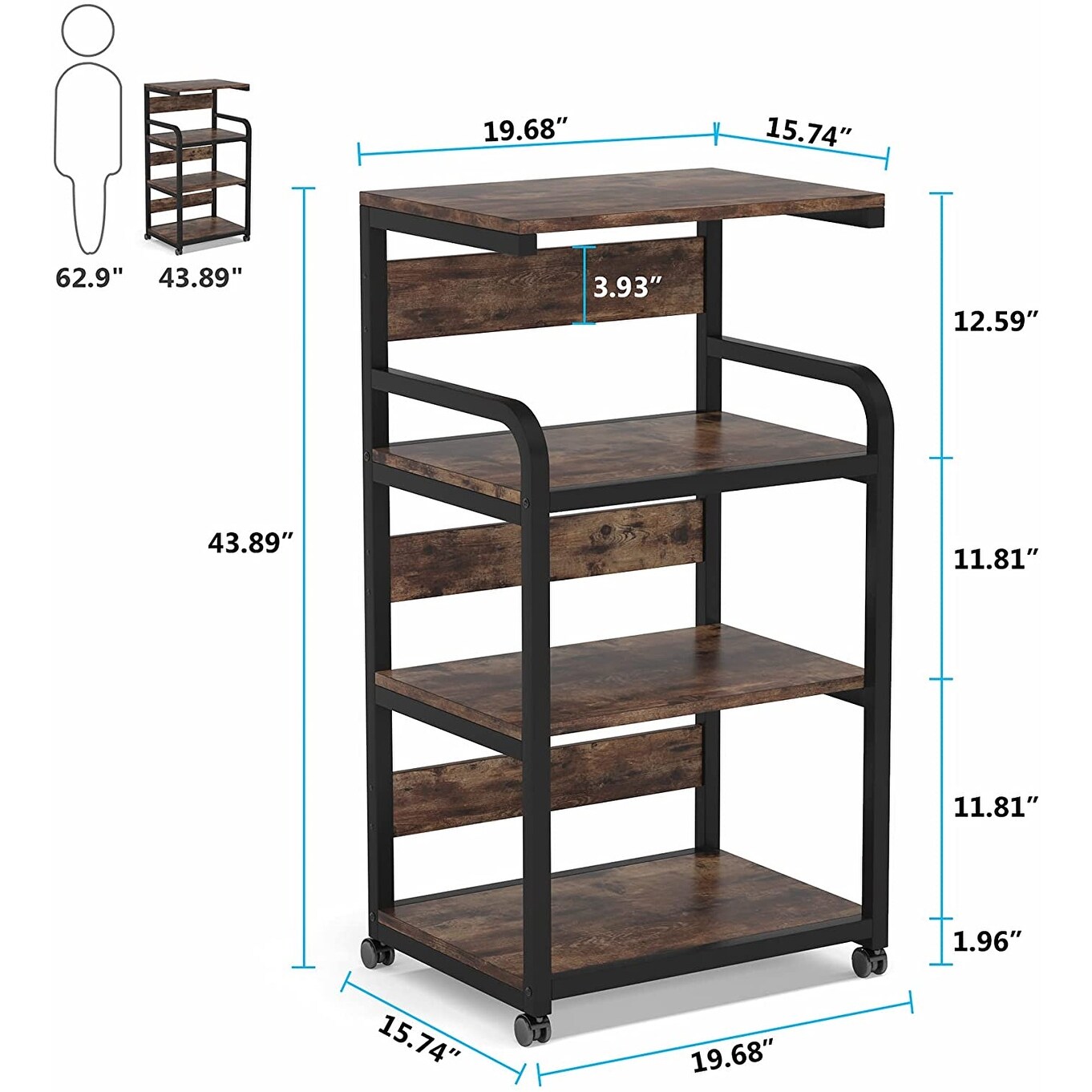 4 tier printer stand