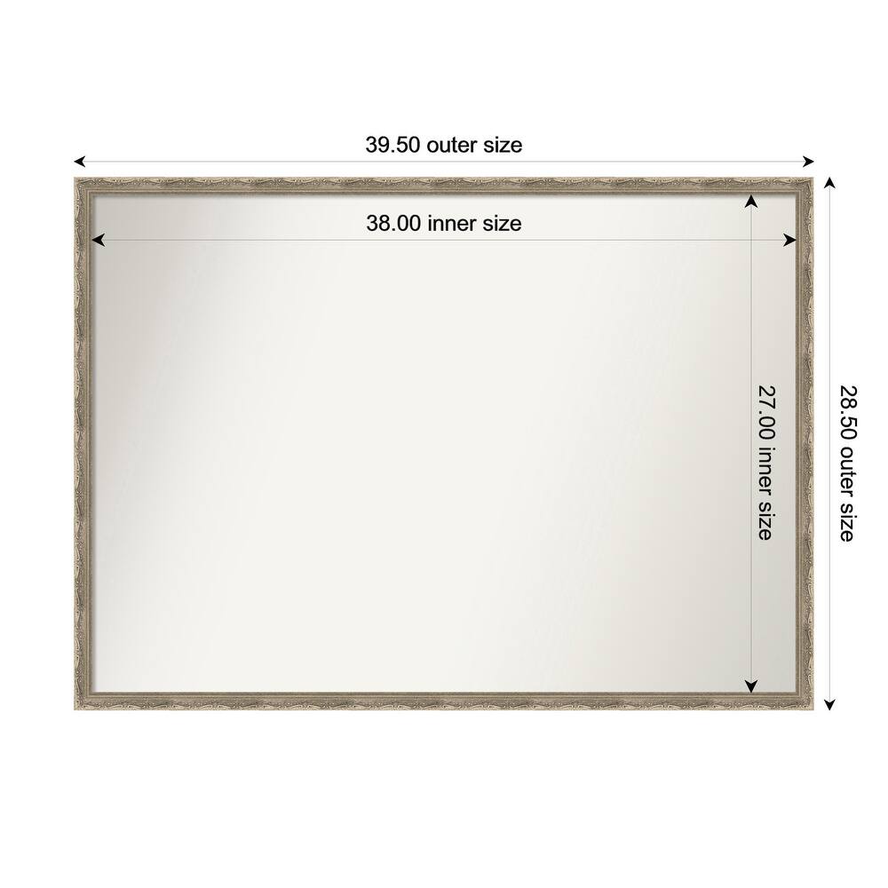 Mila Non-Beveled Wood Framed Bathroom Vanity Wall Mirror