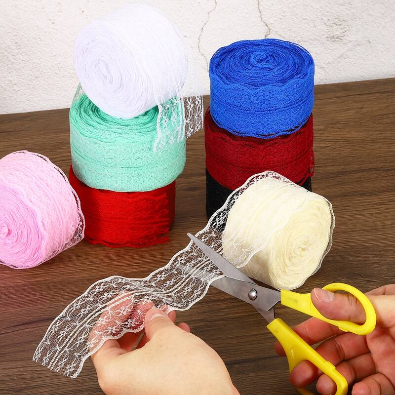 1.8" Wide 25 Yards Lace Trim Ribbon Sewing Craft Roll Wrapping Decor