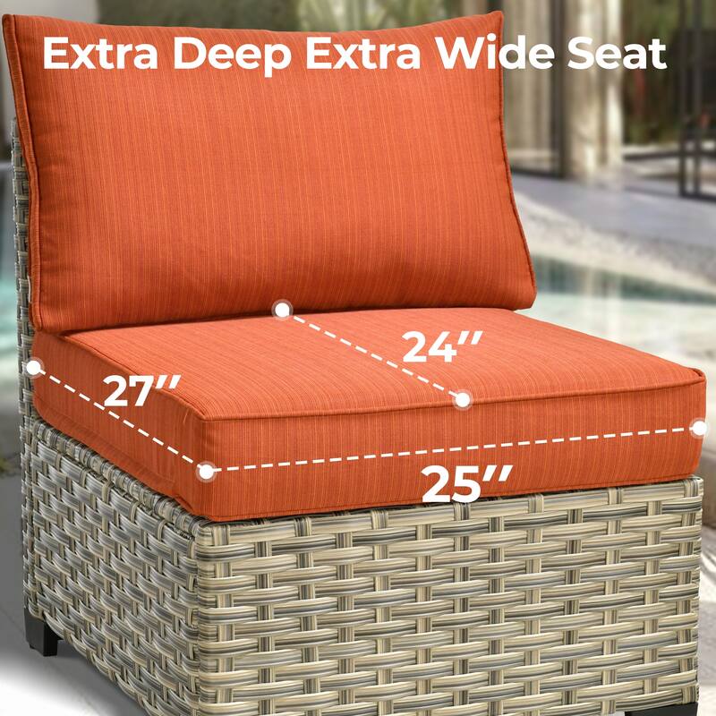 HOOOWOOO 6-piece Patio Furniture Conversation Set with Coffee Table