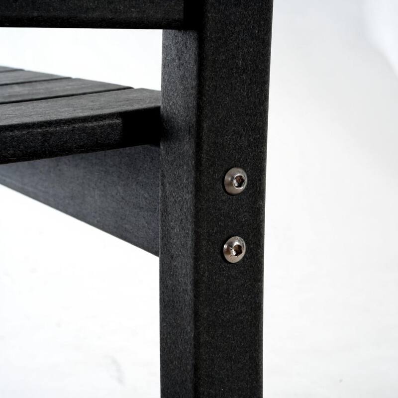 Armless Outdoor Chairs - HDPE Material Set of 2, Weather Resistant