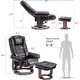 preview thumbnail 33 of 50, MCombo Set of 2 Swivel Recliner with Ottoman, Vibration Massage Lumbar Pillow