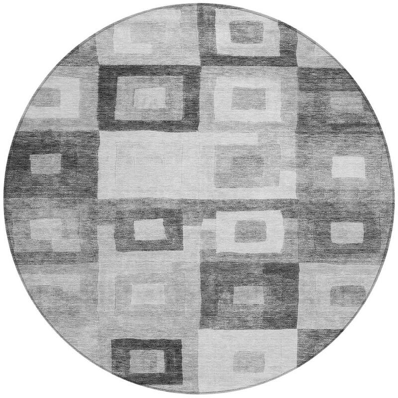 HomeRoots Geometric Transitional Rectangle Outdoor Rug
