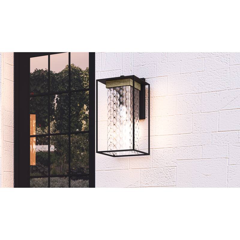 Longwood 1-Light Matte Black Outdoor Wall Lantern